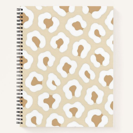 Neutral Leopard Print Notitieboek (Voorkant)