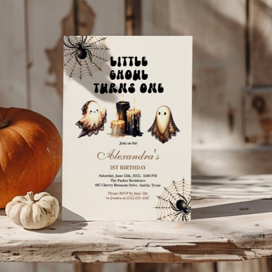 Neutral Little Ghoul Verjaardag Kaart