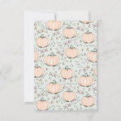 Neutral Little Pumpkin Baby shower bedankkaart (Achterkant)