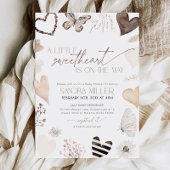 Neutral Little Sweetheart Valentine Baby Shower Kaart