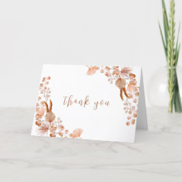 Neutral Little Wildflower Boho Baby shower Bedankkaart