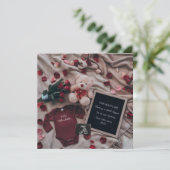 Neutral love themed  Pregnancy Announcement Card Aankondiging (Staand voorkant)