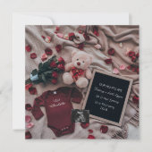 Neutral love themed  Pregnancy Announcement Card Aankondiging (Voorkant)