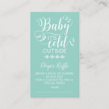 Neutral luier Raffle Baby Het is koud buiten Kaart