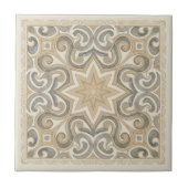 Neutral Mediterranean Pattern Pat#15 Greige ID1195 Tegeltje (Voorkant)