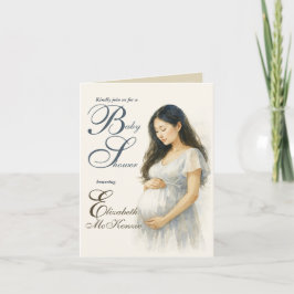 Neutral Minimal Baby Shower Asian Mom to be