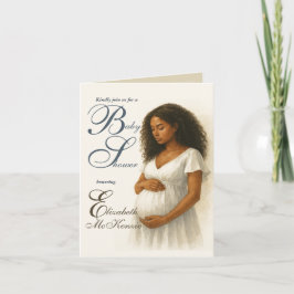 Neutral Minimal Baby Shower Black Mom to be