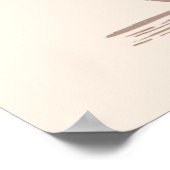 Neutral Minimal Boho Surfboard Baby shower Welkom Poster (Hoek)