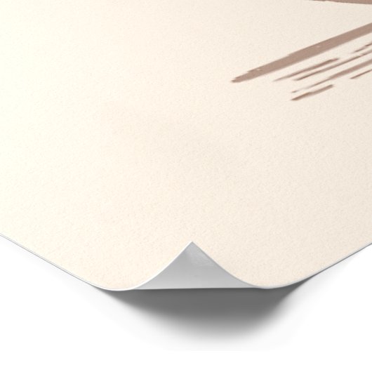 Neutral Minimal Boho Surfboard Baby shower Welkom Poster (Hoek)