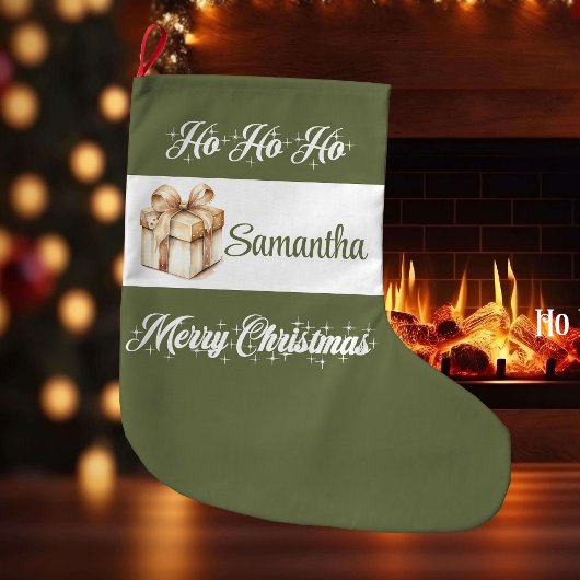 Neutral Minimal Christmas Stocking Custom Grote Kerstsok