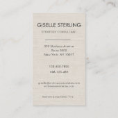 Neutral Minimal Linen Professional Photo Modern  Visitekaartje (Achterkant)