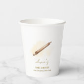 Neutral Minimalist Pastry Chef Baby shower Papieren Bekers (Achterkant)