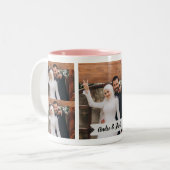 Neutral Minimalist Photo Bridesmaid  Tweekleurige Koffiemok (Voorkant links)