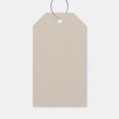 Neutral Minimalist Plaid Pine Tree Christmas Cadeaulabel (Achterkant)