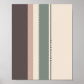 Neutral Minimalist Striped Art –Modern Pastel Poster (Voorkant)