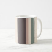 Neutral Minimalist Striped Mug – Pastel Modern Koffiemok (Voorkant rechts)