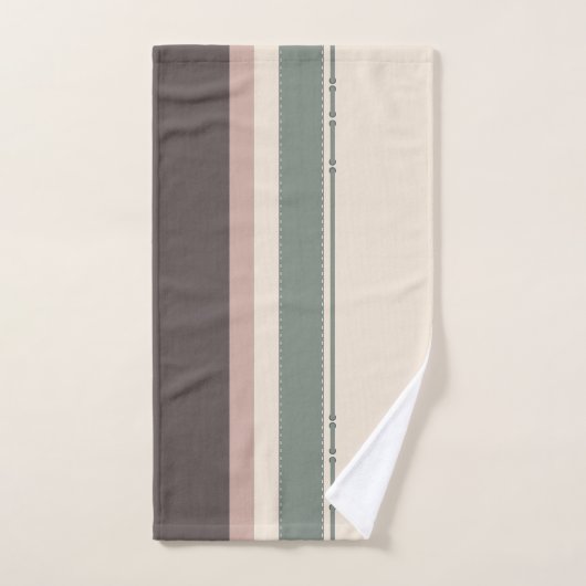 Neutral Minimalist Striped – Simple and Sleek Bad Handdoek (Handdoek)