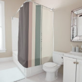 Neutral Minimalist Striped – Simple and Sleek Douchegordijn (In situ)