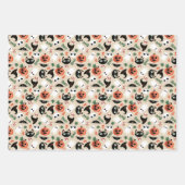 Neutral Mixed Halloween Patterns Ghost Pumpkins Inpakpapier Vel (Voorkant 2)