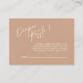 Neutral Modern Baby Shower Diaper Raffle Informatiekaartje (Voorkant)