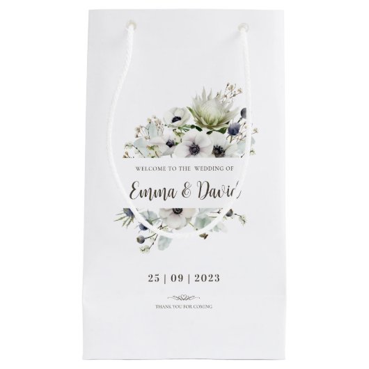 Neutral Modern Bold Wedding Klein Cadeauzakje (Voorkant)