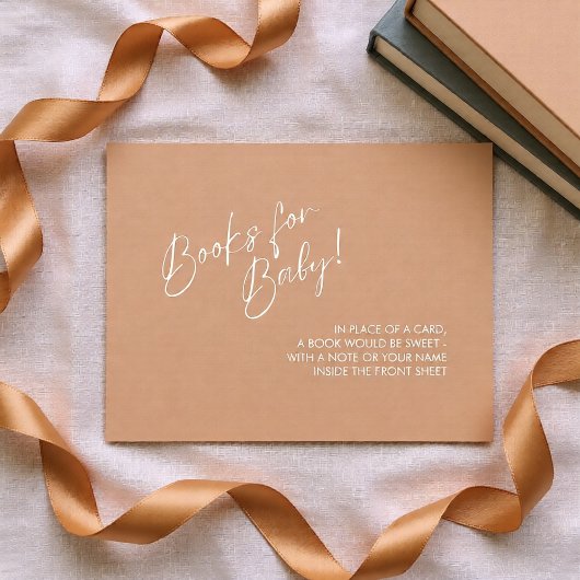 Neutral Modern Books for Baby Enclosure Card Informatiekaartje