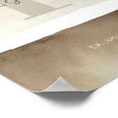 Neutral Modern Custom Last Name Wall Art Print  (Hoek)