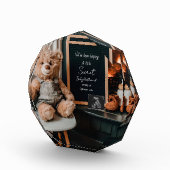 Neutral modern minimal pregnancy announcement gift fotoblokken (Rechts)