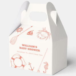 Neutral Modern Nautical Vissen Boy Baby shower Bedankdoosjes