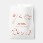 Neutral Modern Nautical Vissen Boy Baby shower Bedankzakje (Voorkant)