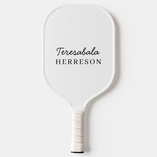 Neutral Monogram | Modern Minimalist Chic Style Pickleball Paddle (Achterkant)