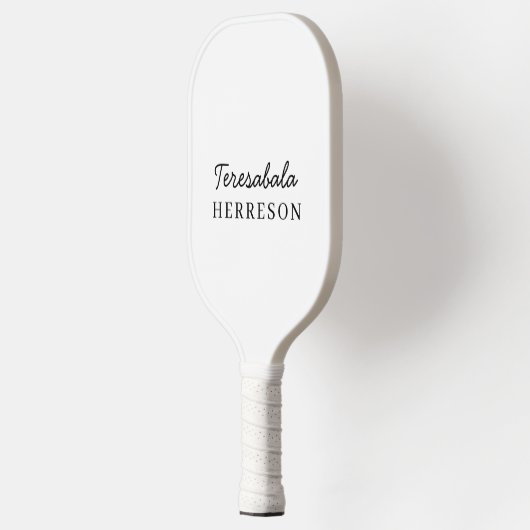 Neutral Monogram | Modern Minimalist Chic Style Pickleball Paddle (Links)