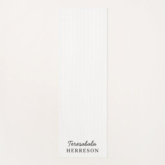 Neutral Monogram Modern Minimalist Stylish Design Yogamat (Voorkant)