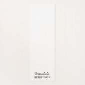 Neutral Monogram Modern Minimalist Stylish Design Yogamat (Achterkant)