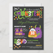 Neutral Monster Typography Halloween-Baby shower Kaart (Voorkant)