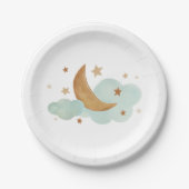 Neutral Moon and Stars Party Paper Bord (Voorkant)