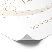 Neutral Moon Baby shower snoep en traktaties Poster (Hoek)