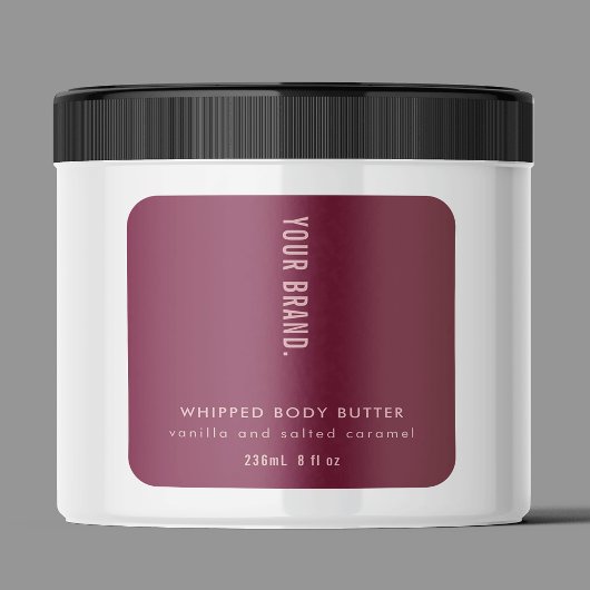 Neutral Mulberry & Pink Minimal Jar Product Label