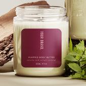 Neutral Mulberry & Pink Minimal Jar Product Label