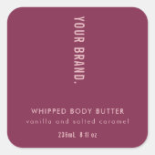 Neutral Mulberry & Pink Minimal Jar Product Label (Voorkant)