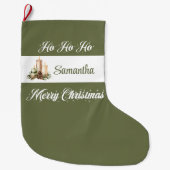 Neutral Nordic Style Christmas Stocking Grote Kerstsok (Voorkant)