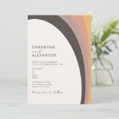 Neutral Ombre Boho Rainbow Casual Weddenschap Kaart (Staand voorkant)