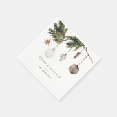 Neutral Ornaments Christmas Party Servet (Hoek)