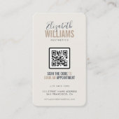 Neutral Palette Beauty Salon QR Code Loyalty & Visitekaartje (Voorkant)