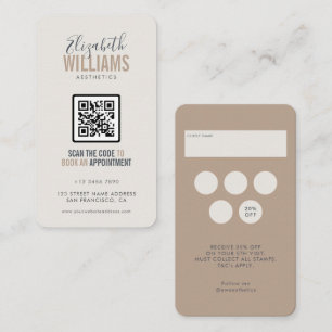 Neutral Palette Beauty Salon QR Code Loyalty & Visitekaartje