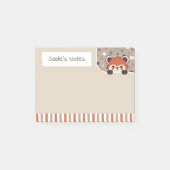 Neutral Palette Schattige Red Panda Peekabo Uw not Post-it® Notes (Voorkant)