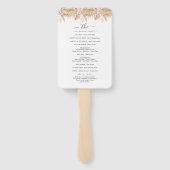 Neutral Palm and Pampas Flower Decor Wedding Handwaaier (Achterkant)