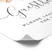 Neutral Palm and Pampas Flower Decor Wedding Poster (Hoek)