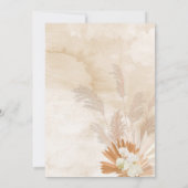 Neutral Pampas Baby Brunch Baby shower Kaart (Achterkant)