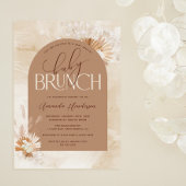 Neutral Pampas Baby Brunch Baby shower Kaart
